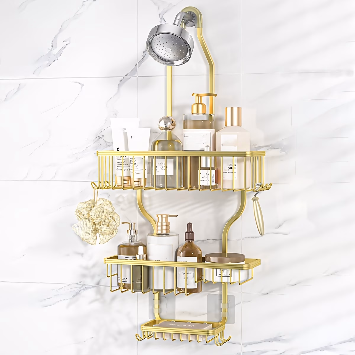 URLUNA Shower Caddy Hanging – Never Rust Aluminum Shower Organizer