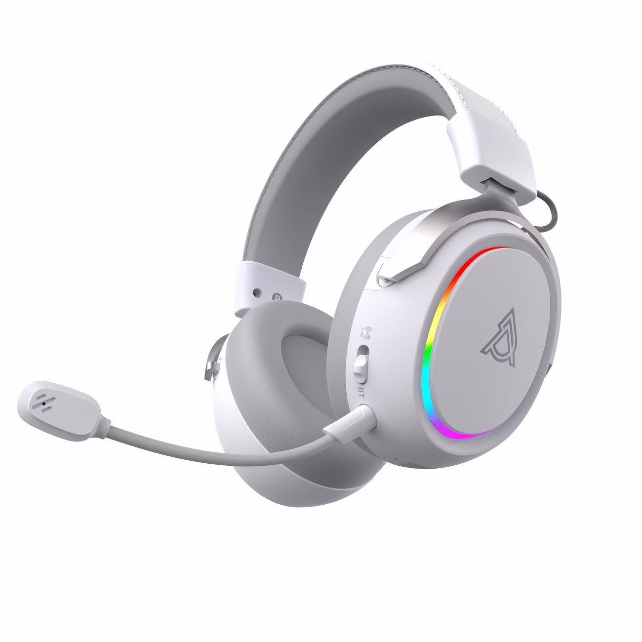 AJAZZ AHM10 MAX RGB Active Noise Cancelling 7.1 Channel Tri-Mode Over-Ear Headphones – Master-Level Tuning for Gaming and Office Use
