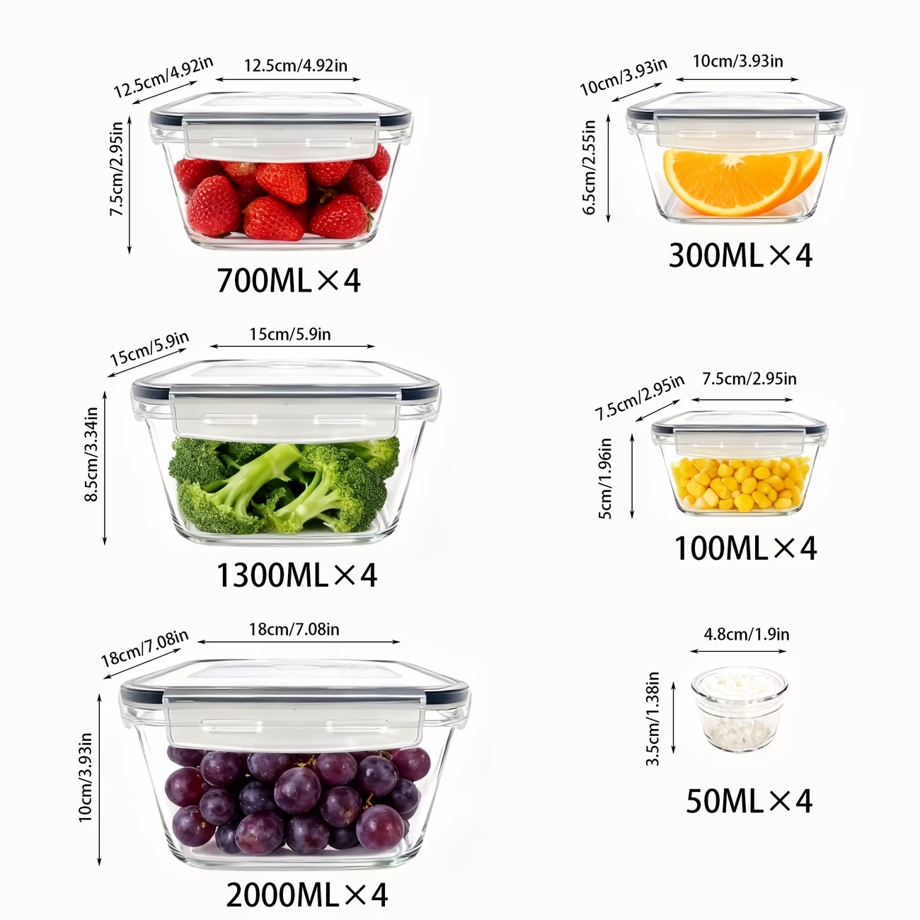 THELiFE™ 48pcs Plastic Food Storage Containers with Locking Lids & Labeling System – Ideal for Lunch Boxes, Pantry Organization, and Fresh-Keeping