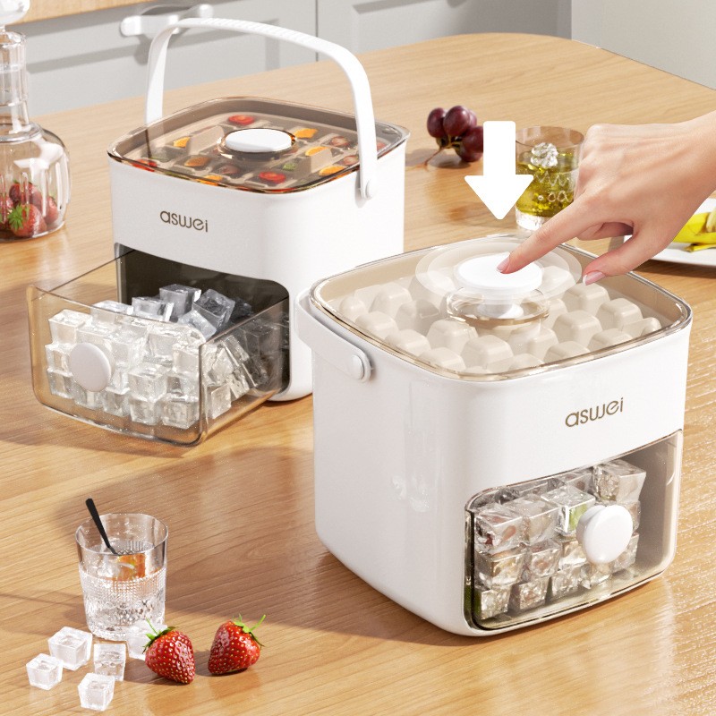 Handled Press-Type Ice Cube Tray