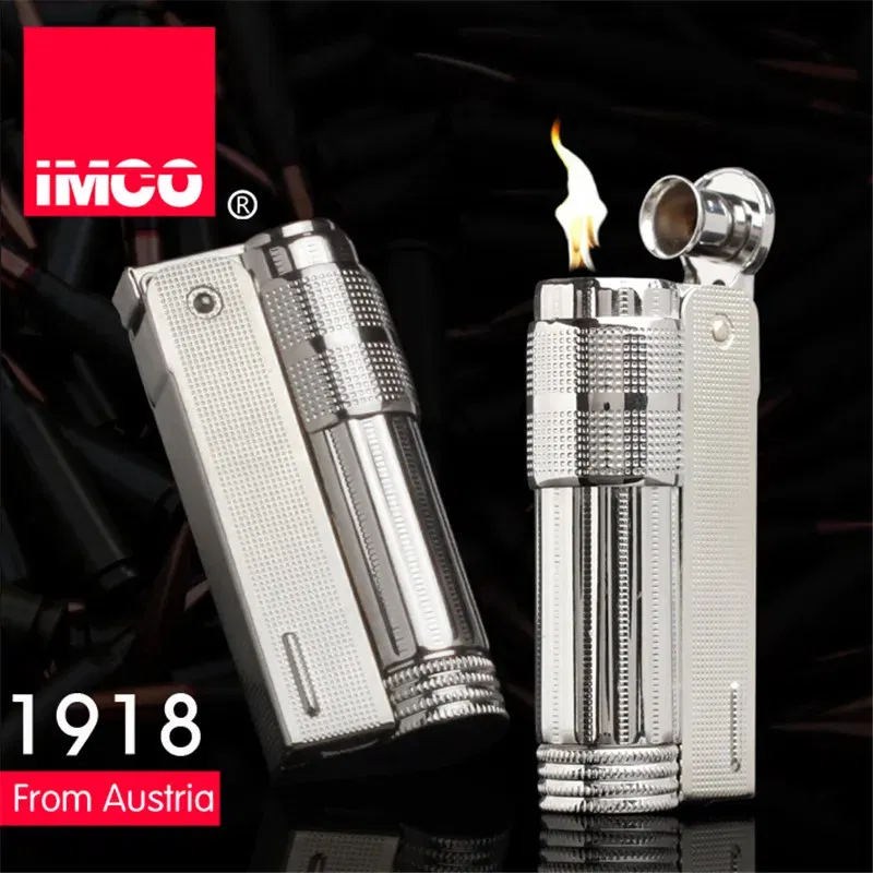Color: Lavender - Original IMCO Lighter Old Gasoline Flint Lighter Windproof Stainless Steel Cigarette Petrol Oil Lighter Inflated Gadgets Man