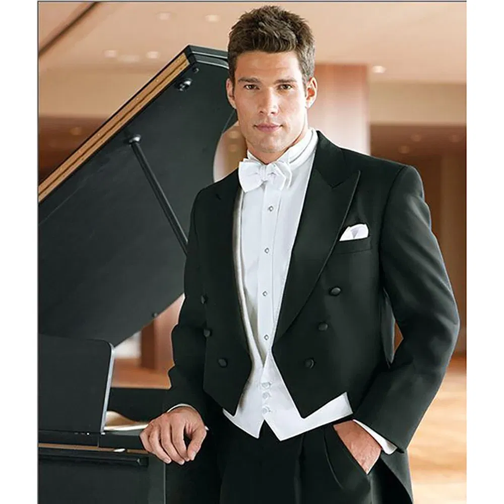 Color: green, Size: 5XL - Italy Style Aristocratic Men Suit Three Pieces(Jacket+Pants+Vest) Hot-selling High-quality Double Breasted Male Clothing