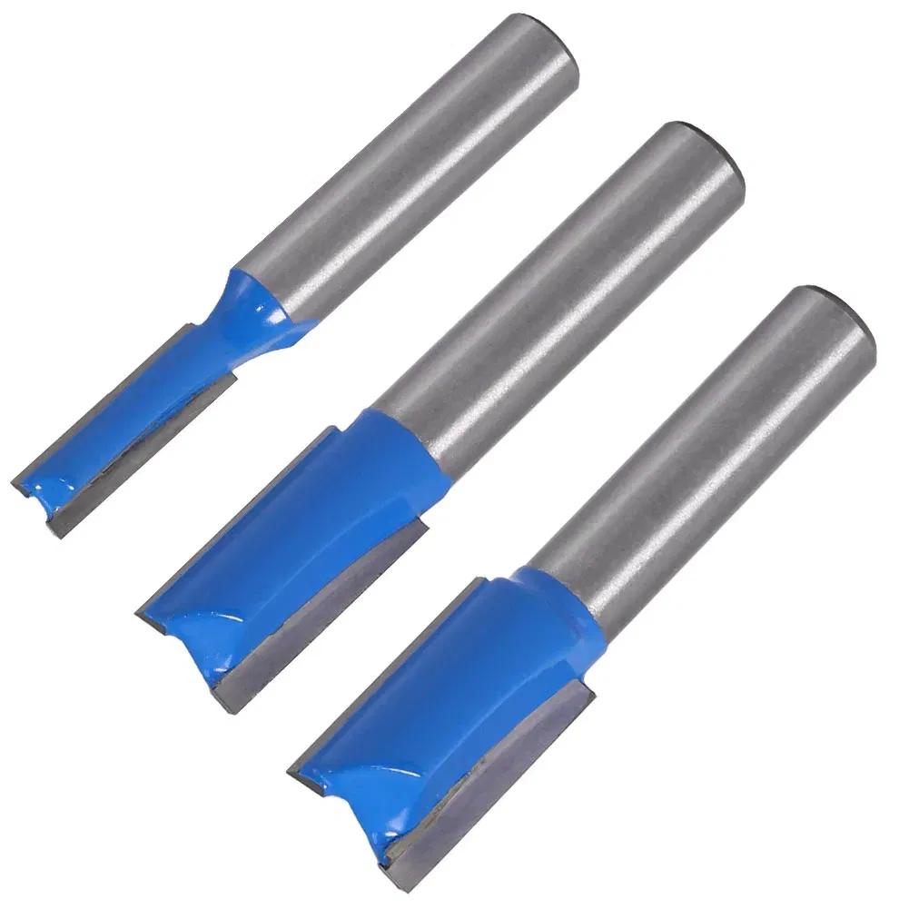 Cutting Edge Length: >32mm - 1PCS 8mm Shank Straight Woodworking Router Bit Set Carpenter Milling Cutter 6/8/10/12/14/18/20mm Cutting Diameter