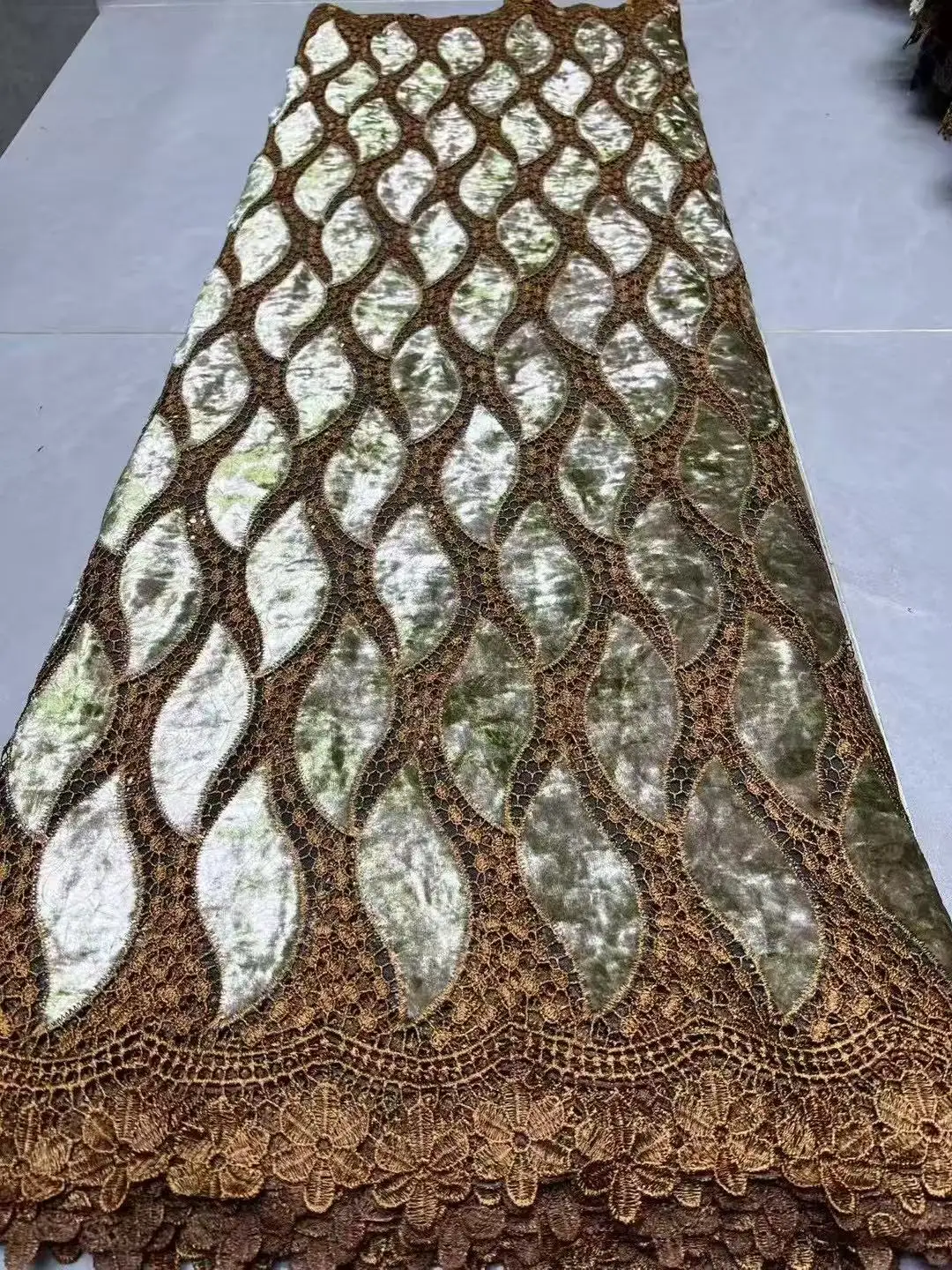 Color: Pink, Width: 120cm, Length: 5 yards - African Velvet Lace Fabrics 2025 High Quality Women Party Women Embroidery Nigerian French Lace Materials For Wedding Material