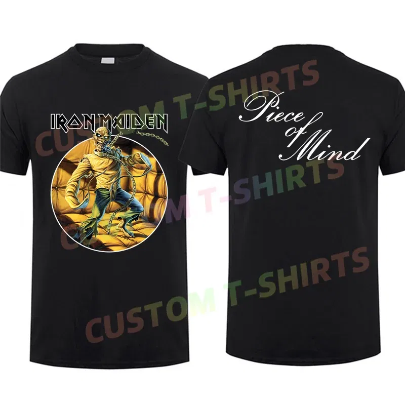 Color: Gold, Size: XL - 2024 Men T Shirt Casual Iron The Future Past 2024 Tour Maidens T-shirt Graphic Summer Short Sleeves 100% Cotton S-3XL Cool Tee