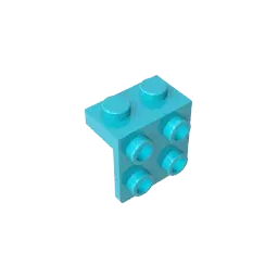 Color: RED - MOC PARTS GDS-641 ANGLE PLATE 1X2 / 2X2 compatible with lego 44728 21712 92411 children's toys Assembles Building Blocks