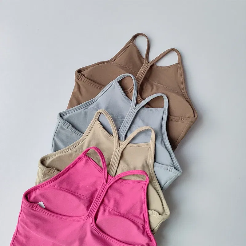Color: Lavender, Size: M - Summer Sports Underwear Women's Fitness Running Camisole Shockproof and Sagging Sexy Beauty Back Yoga Bra Quick Drying