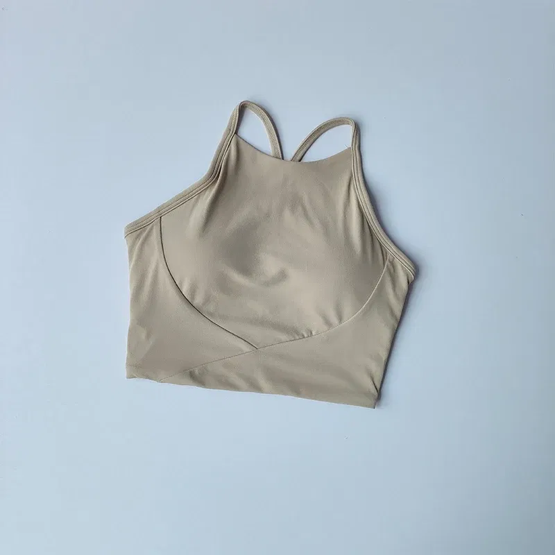 Color: Lavender, Size: M - Summer Sports Underwear Women's Fitness Running Camisole Shockproof and Sagging Sexy Beauty Back Yoga Bra Quick Drying