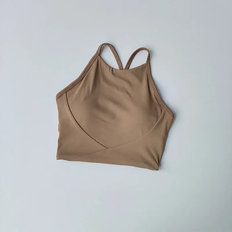 Color: Lavender, Size: M - Summer Sports Underwear Women's Fitness Running Camisole Shockproof and Sagging Sexy Beauty Back Yoga Bra Quick Drying