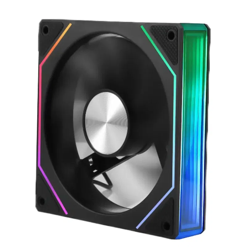 Color: Black, Blade Color: Other, RGB Support: A-RGB - UPSIREN UF-3 Prism 7PRO Computer Case Cooling Fan,Double-sided full lens,12CM ARGB motherboard synchronization，CD pattern axis