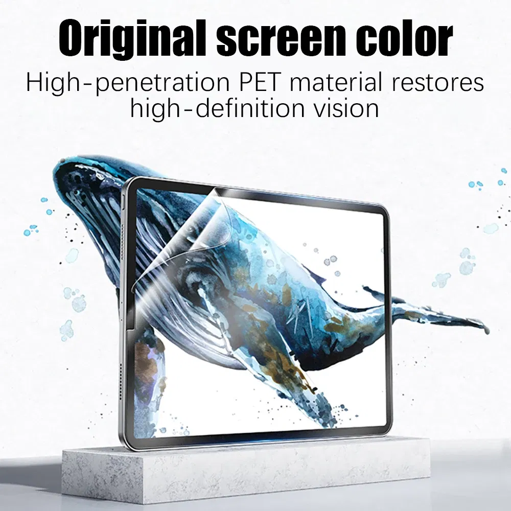 Color: Brown - Like Paper Film Screen Protector For iPad Air 13 11 5 4 3 M2 M4 2024 Pro 12.9 12 9 10th 9th 8th 7th Generation Mini 6 Matte Film