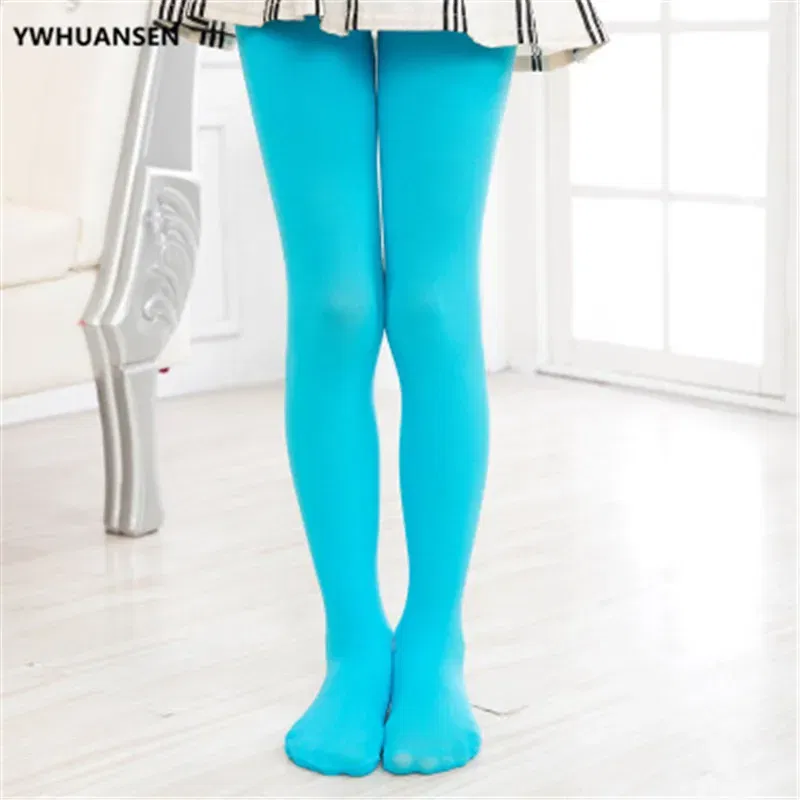 Color: Beige, Size: S - 1/2/4/6/8 Pairs/lot Spring Summer Candy Kids Pantyhose Ballet Dance Tights for Girls Stocking Children Velvet Solid White