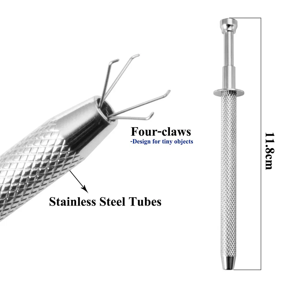 Metal color: RED - Surgical Steel Pliers Body Piercing Tool Forceps Needle Pipe Clamp Tweezers Open Close CBR Ring Plier Ear Belly Nose Pierc Tools