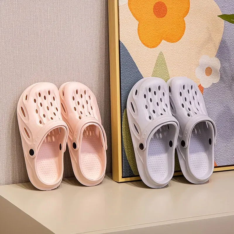 Shoe Size: 40, Color: WHITE - Clogs Women Sandals Summer Casual EVA Lightweight Outdoor Women's Shoes Anti Slip Thick Sole Beach Slides Couple Garden Shoes