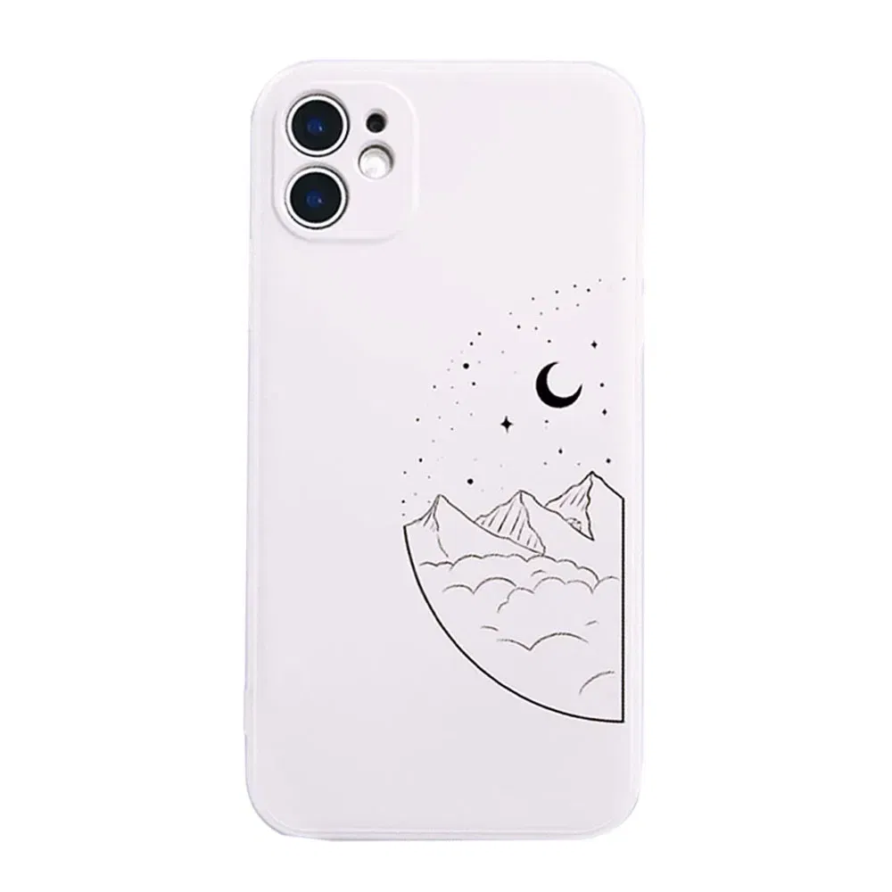 Color: Brown, Material: EVA - Couple Black and White Love Sun Moon Case For Samsung Galaxy S10 S20 S21 S22 S23 S24 FE Plus Ultra Note 20 Silicone Phone Case