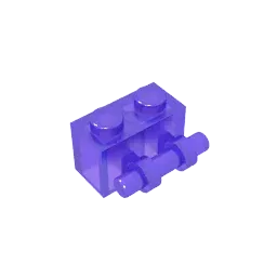 Color: Wood - MOC PARTS Bricks GDS-652 BRICK 1X2 WITH STICK compatible with lego 30236 children's toys Assembles Building Blocks Technical