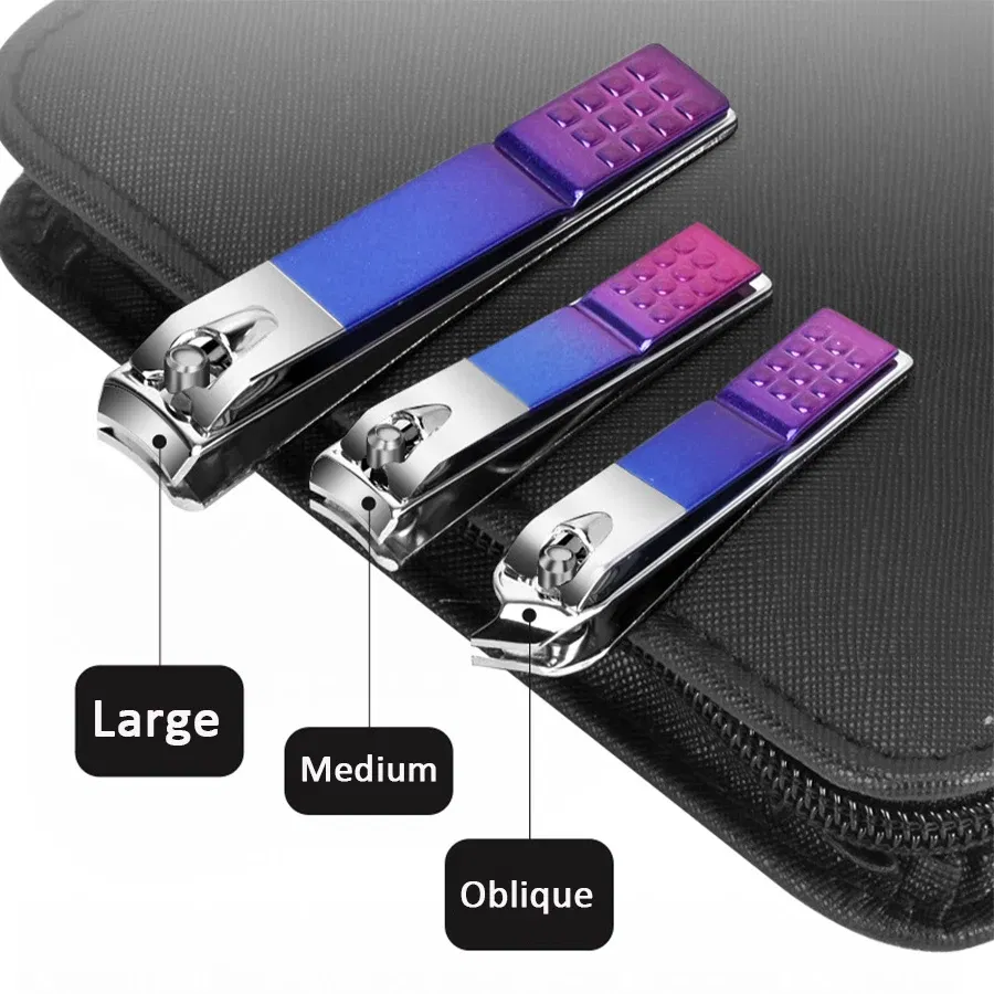 Color: Light Grey - 6-18pcs Set Professional Stainless Steel Manicure & Pedicure Kit Precision Nail Care with Travel Case with Nail Clipper Scissor