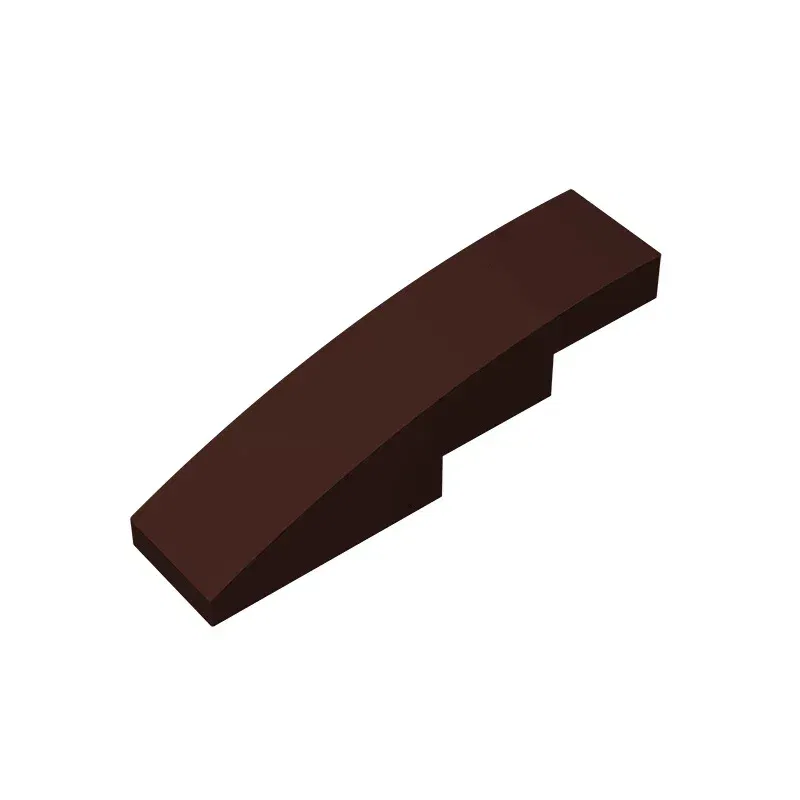 Color: Chocolate - Gobricks GDS-658  Slope, Curved 4 x 1 compatible with lego 11153 61678 pieces of children's DIY Educational Building Blocks