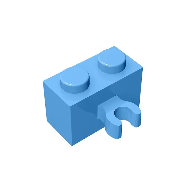 Color: Dark Khaki - Gobricks GDS-651 BRICK 1X2 W. HORIZONTAL HOLDER compatible with lego 95820 30237 children's DIY Educational Building Blocks