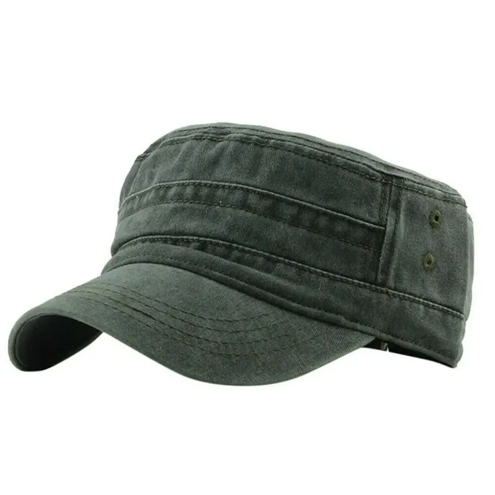Color: green - 1PC Camouflage Army Hat Men Women Baseball Cap Camo Military Cadet Combat Fishing Cap
