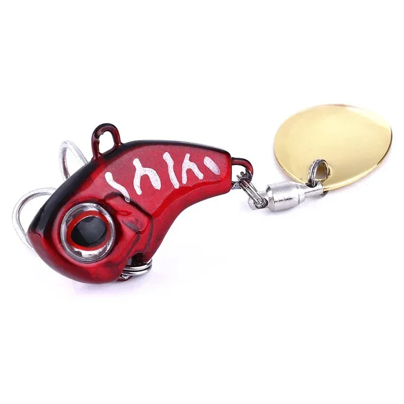 Color: Blue, Size: 55mm, Ships From: CHINA - 1Pcs Rotating Metal VIB vibration Bait Spinner Spoon Fishing Lures 8g/16g/21g Jigs Trout Wobbler Fishing Hard Baits Tackle Pesca