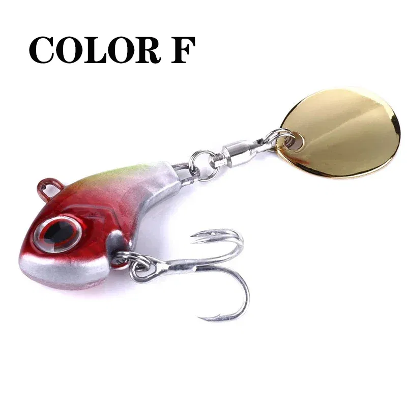 Color: Blue, Size: 55mm, Ships From: CHINA - 1Pcs Rotating Metal VIB vibration Bait Spinner Spoon Fishing Lures 8g/16g/21g Jigs Trout Wobbler Fishing Hard Baits Tackle Pesca