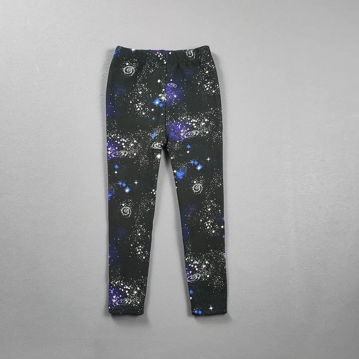 Color: SKY BLUE, Kid Size: 4 - 2-11Y Girls' Pants Autumn and Winter Slim Fit Warm Bottom Pants Thickened Velvet Printed Children's Pants Baby Casual Pants