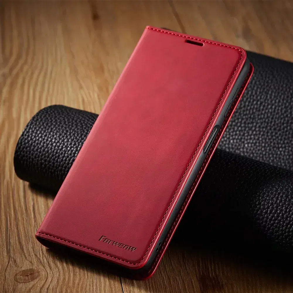Color: Red, Material: Silicon - Leather Case for Samsung Galaxy A54 A53 A34 A33 A14 A13 A15 A25 A12 A22 A32 A52s A6 A7 A10 A20e A40 A50 A70 A21s A31 A41 A51 A71