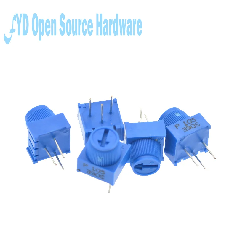 Resistance: 20K Ohm - 3386P-1-103 1k 2k 5k 10k 20k...  0.5W, 1/2W PC Pins Through Hole Trimmer Potentiometer Cermet 1 Turn Top Adjustment 5PCS/LOT