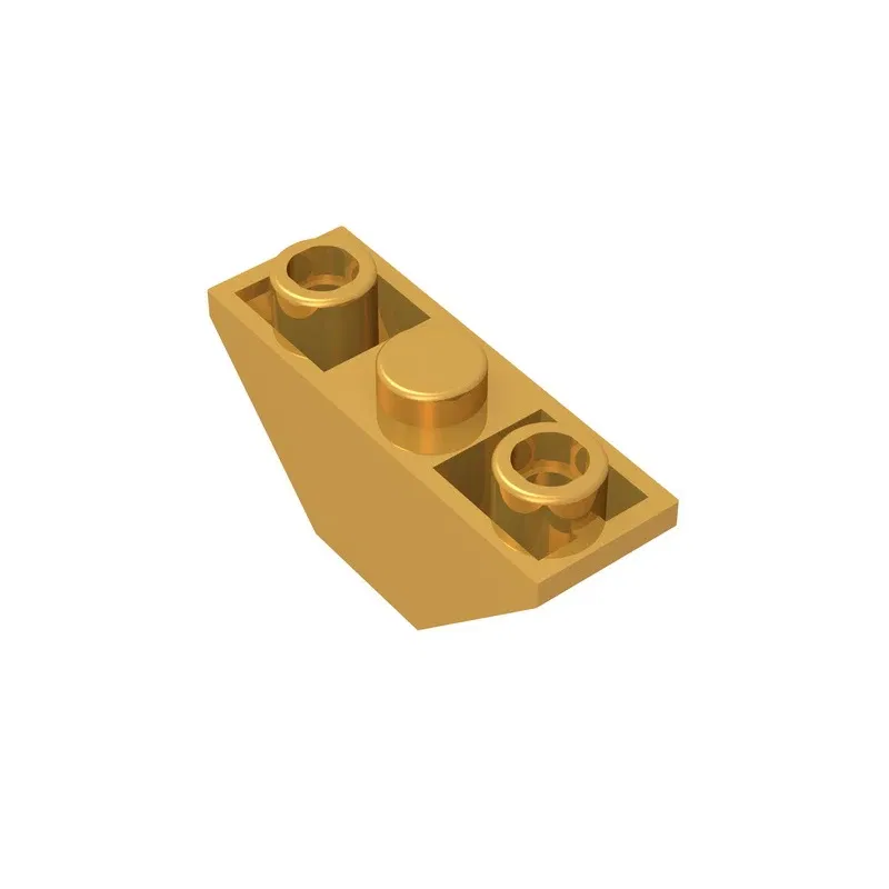 Color: Brown - Gobricks GDS-984 Slope, Inverted 45 3 x 1 Double compatible with lego 18759 2341 DIY Educational Building Blocks Technical