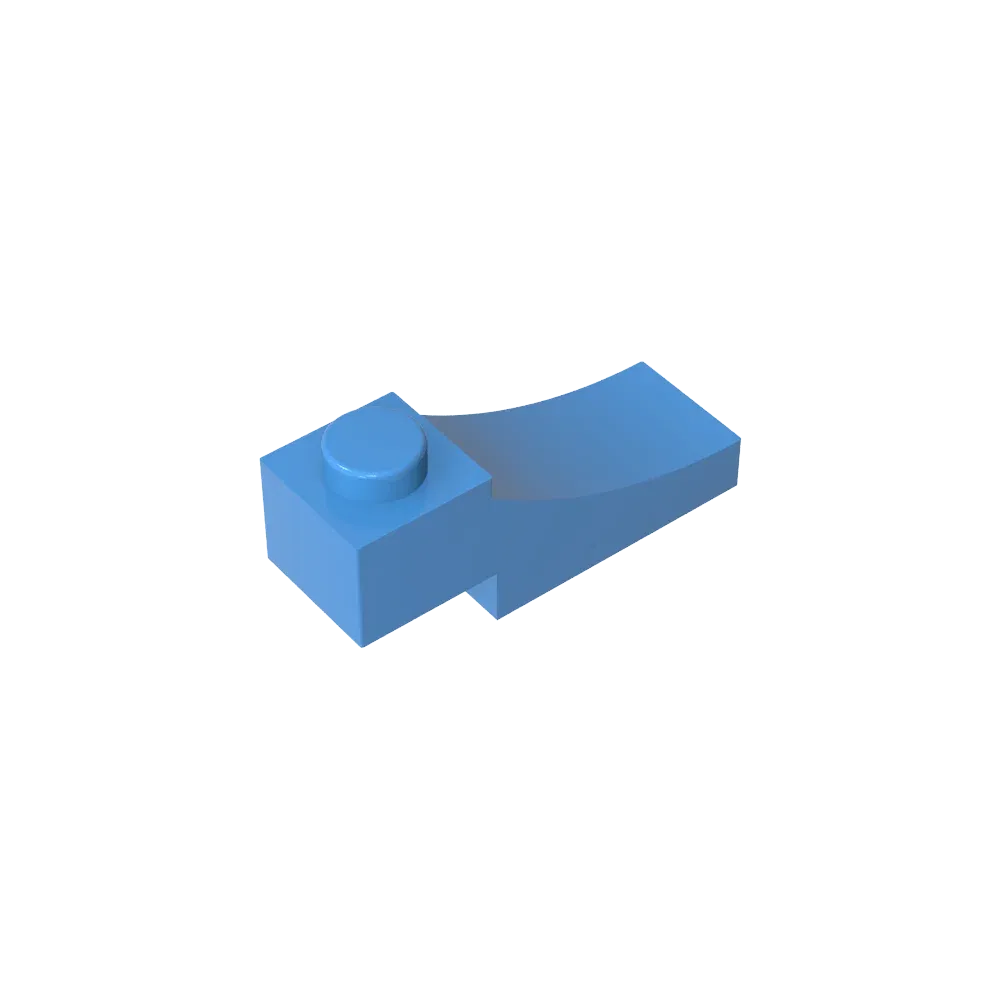 Color: light green - Gobricks GDS-2183 Brick Curved 3 x 1 with 2/3 Inverted Cutout compatible with lego 70681 Assembles Building Blocks