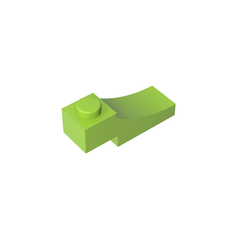Color: light green - Gobricks GDS-2183 Brick Curved 3 x 1 with 2/3 Inverted Cutout compatible with lego 70681 Assembles Building Blocks