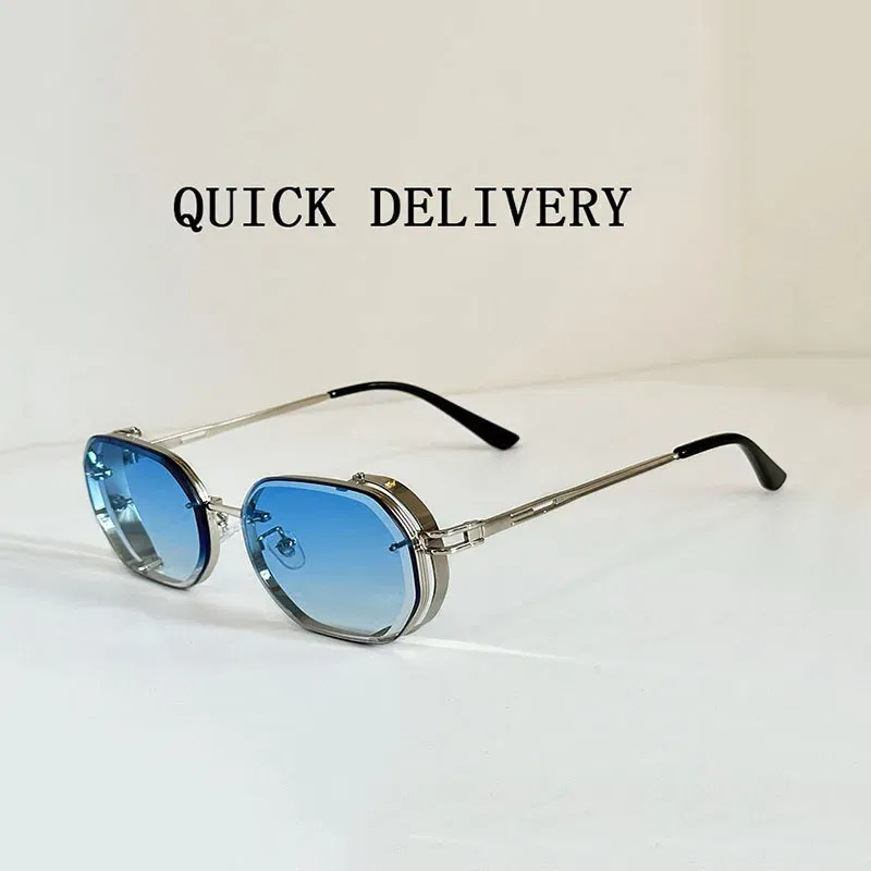 Lenses Color: PURPLE, Ships From: CHINA, Frame Color: other - 2024 Steampunk Sunglasses For Men Fashionable Square Punk Fashion Glasses Designer Sunglasses Women Trendy Gafas De Sol Hombre