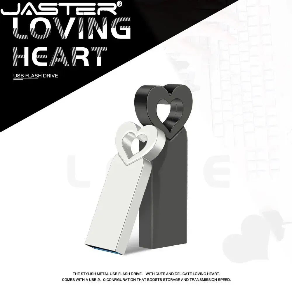 Capacity: 32GB, Color: Silver - Mini Metal Heart Shaped USB Flash Drive 64GB Black Portable Pen Drive 32GB High Speed Memory Stick 16GB Waterproof USB Stick