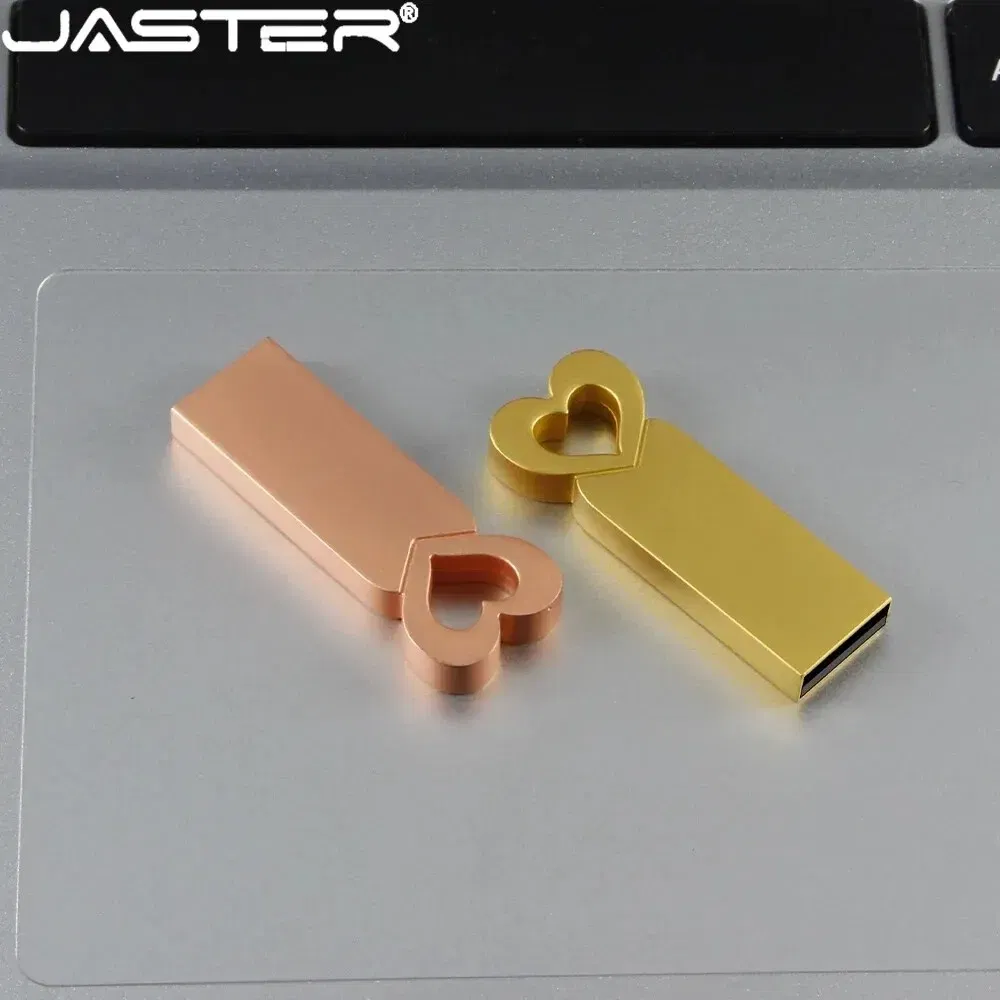 Capacity: 32GB, Color: Silver - Mini Metal Heart Shaped USB Flash Drive 64GB Black Portable Pen Drive 32GB High Speed Memory Stick 16GB Waterproof USB Stick