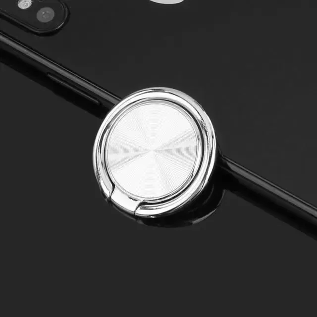 Color: Red - CD Pattern Ultra-thin Mobile Phone Ring Buckle Holder 360 Degree New Round Mobile Phone Holder Magnetic Car Ring Buckle