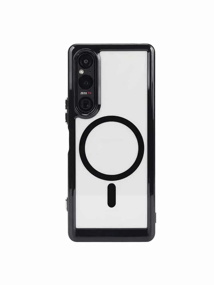 Color: black, Material: ABS - Magnetic Luxury Matte Translucent Armor Shockproof Case For Sony Xperia 1V Sony Xperia 1VI For Magsafe Wireless Charge Cover