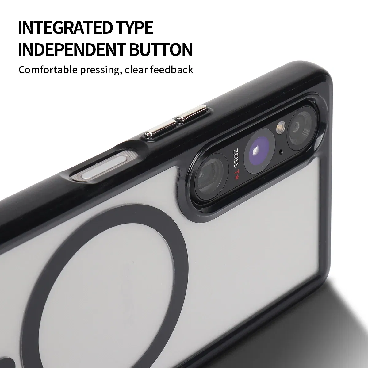 Color: black, Material: ABS - Magnetic Luxury Matte Translucent Armor Shockproof Case For Sony Xperia 1V Sony Xperia 1VI For Magsafe Wireless Charge Cover