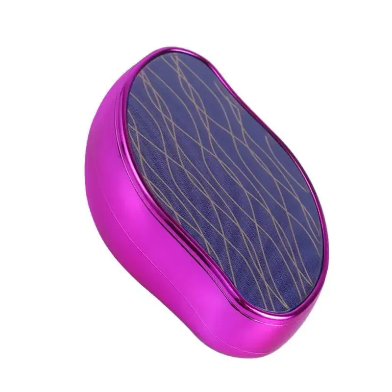 Color: Brown - Hot Crystal Physical Hair Removal Eraser Glass Hair Remover Painless Epilator Easy Cleaning Reusable Body Care Depilation Tool