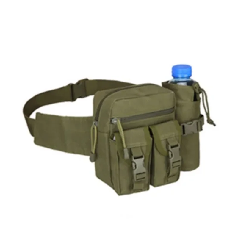 Color: Beige - 1PC New Multifunction Waist Bag Three Colors Oxford Tactical Waist New Multi-Function Pockets Phone Pouch Fanny Pack GZH015