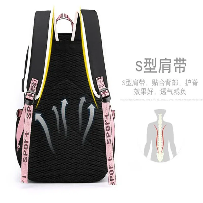 Color: Dark Grey, Size: 17 Inches - Demon Slayer Backpack Schoolbag USB Laptop Bag Tokitou Muichirou Kanroji Mitsuri Men Women Rucksack Travel Shoulder Outdoor Bags