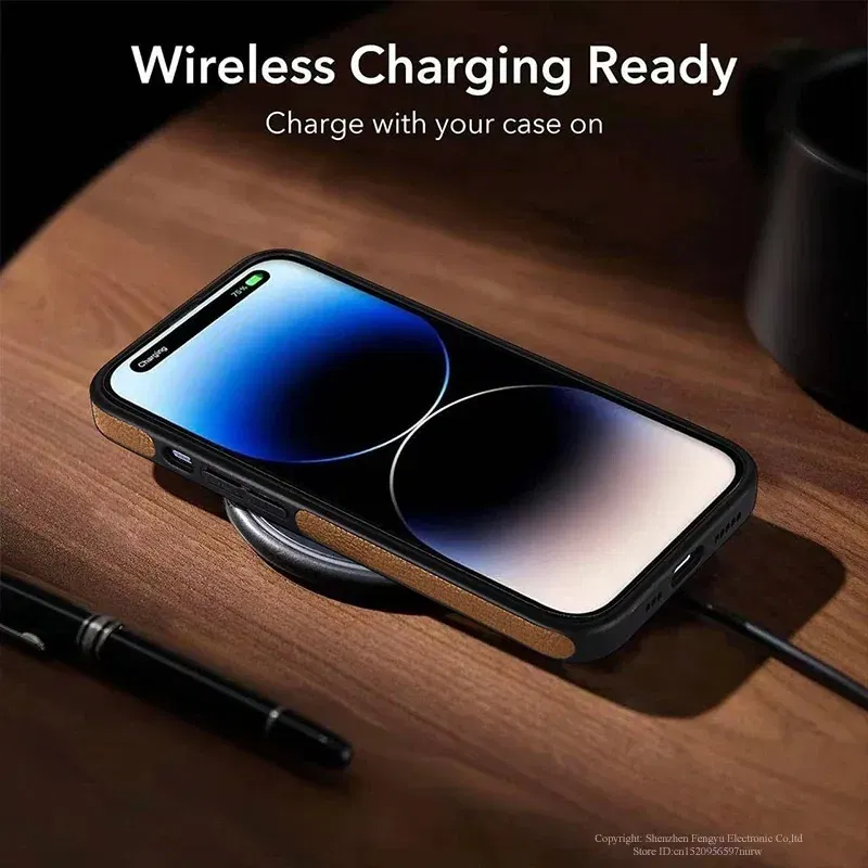 Color: Beige, Material: nylon - PU Leather Kickstand Phone Cases for iPhone 15 Pro Max 14 Plus 11 13 12 Mini Mobile Case with Holder Luxury Slim Shell Cover