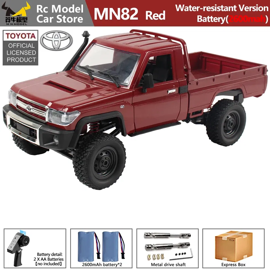 Color: Brown - MN MODEL 1/12 4X4 Remote Control Diving Off-road Car Retro LC79 Truck Climbing All Terrain Vehicle Rock Crawler Toy for Adult