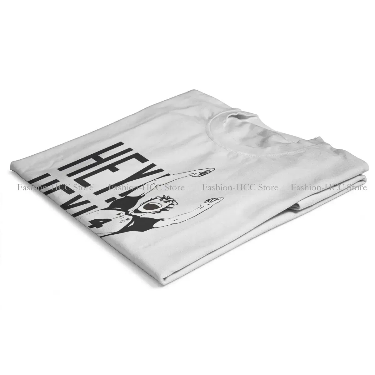 Color: WHITE, Size: XL - Haikyuu Cartoon Anime Polyester TShirts Bokuto Kotaro Hey Hey Hey Print Men's T Shirt New Trend Clothing
