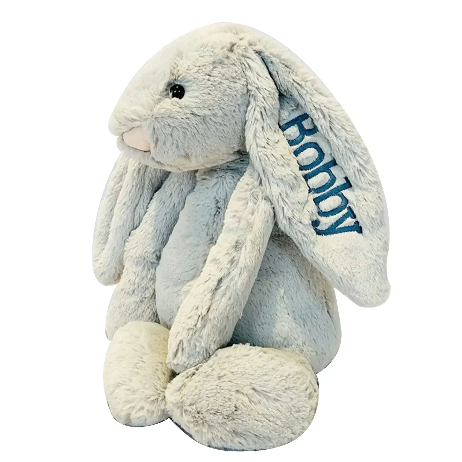 Color: WHITE, Ships From: CN, Height: 31cm-50cm - Personalied Baby Gifts Embroidered Plush Bunny Toys with Kids Customized Name First Easter Boys Girls Birthday Gifts Children