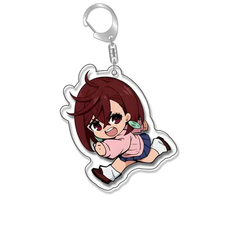 Color: Orange - Anime Dandadan Momocute Cartoon Key Ring Keychain Jewelry Girl Pendant Fashion Children Gift Accessories Bag Charms Acrylic