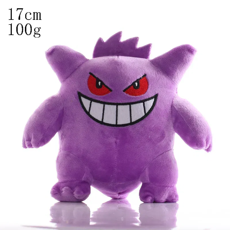 Color: Clear - Cute Pokemon Plush Toy Pikachu Rowlet Charizard Larvitar Squirtle Slowpoke Dratini Spinda Soft Stuffed Doll Kids Christmas Gift