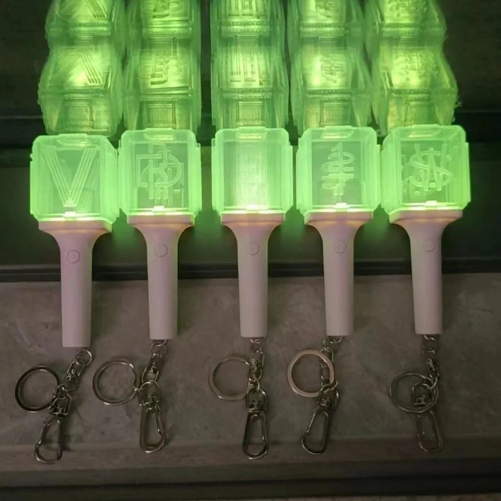 Color: Red - Kpop Idol 127 Wish Deram V  Mini Lightstick Keyring Support Glow Stick Key Chains Fans Gift