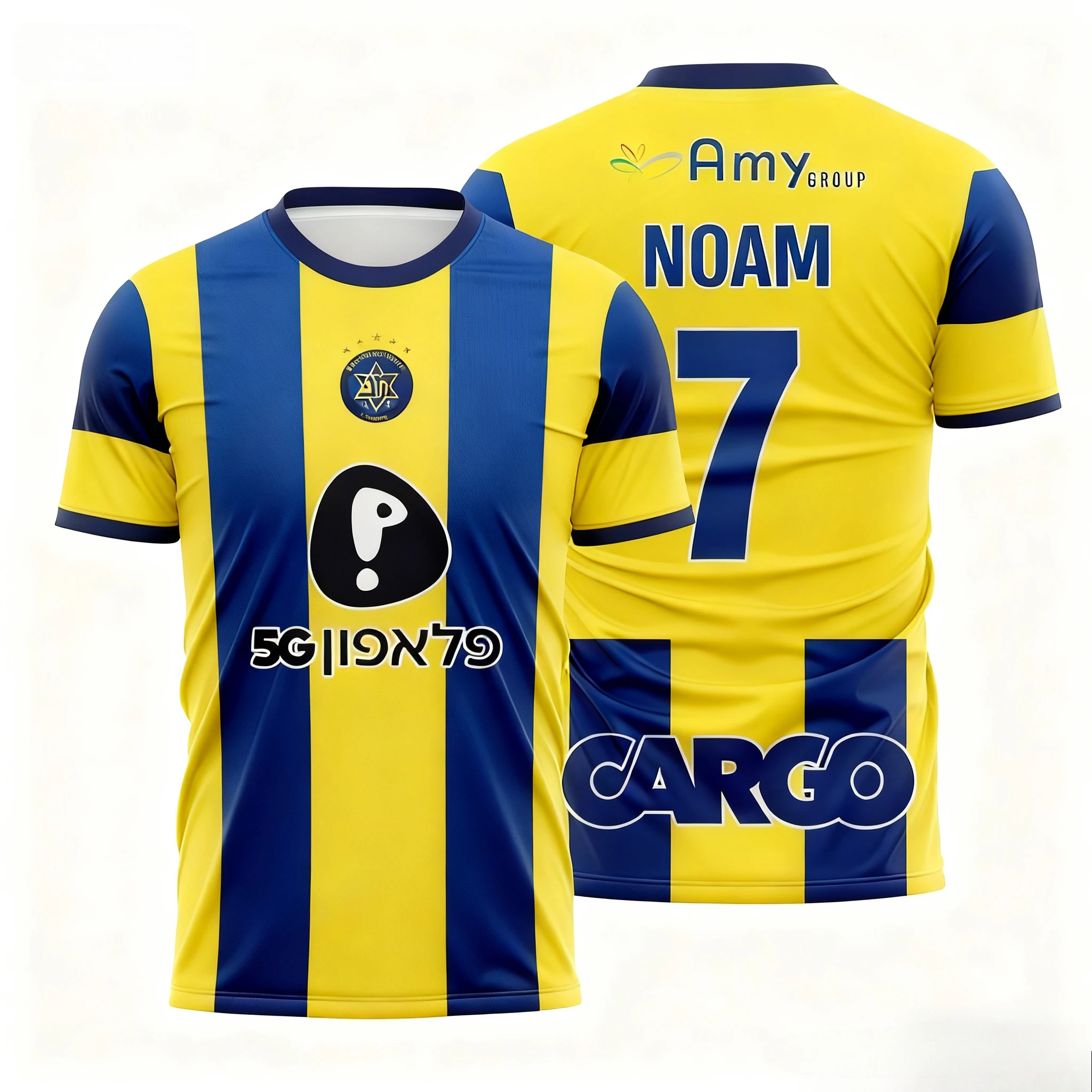 Color: Blue, Size: L - The Latest Breathable Men's and Women's T-shirts for The Daily Training of Maccabi Tel Aviv Football Club in 2026