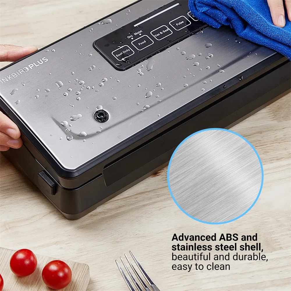 Color: Silver, Ships From: CHINA - INKBIRD INK-VS02 Vacuum Sealer Packaging Machine For Food Storage Household Vacuum Food Packer Sous Vide Vacuum bag Rolls